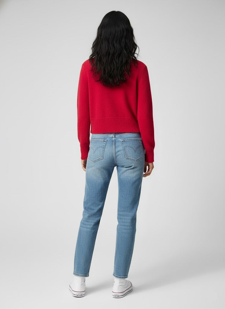 Bordo Yumuşak Dokulu Hırka