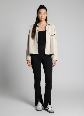 Krem Kaşe Gömlek Ceket