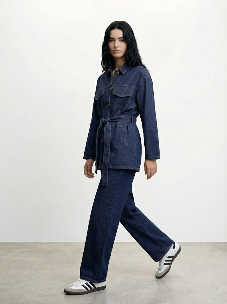 Koyu Lacivert Denim Takım