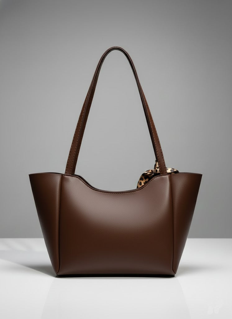 Acı Kahve Fular Detaylı  Omuz Çantası