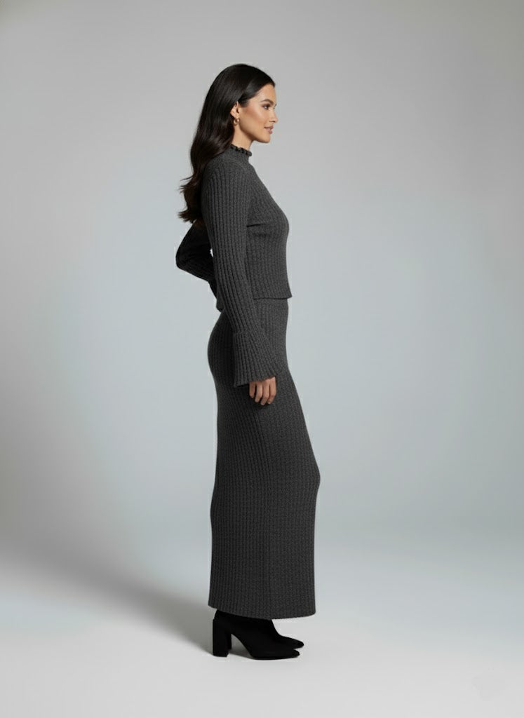 Antrasit  Etekli Crop Takım