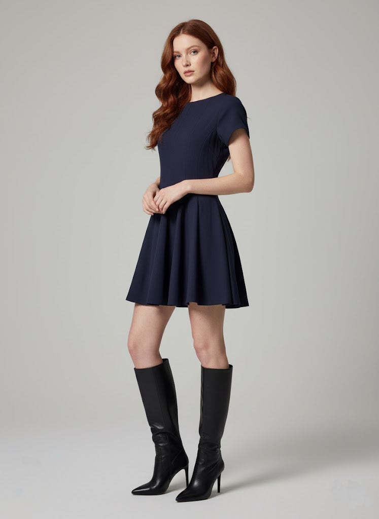 Lacivert Mini Elbise