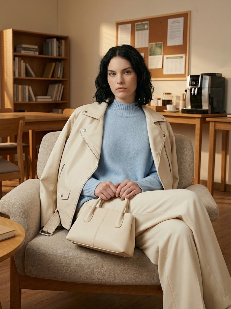 Bebek Mavisi Yarım Balıkçı Yaka Triko Kazak