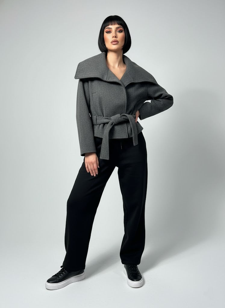 Antrasit Kaşe Kaban