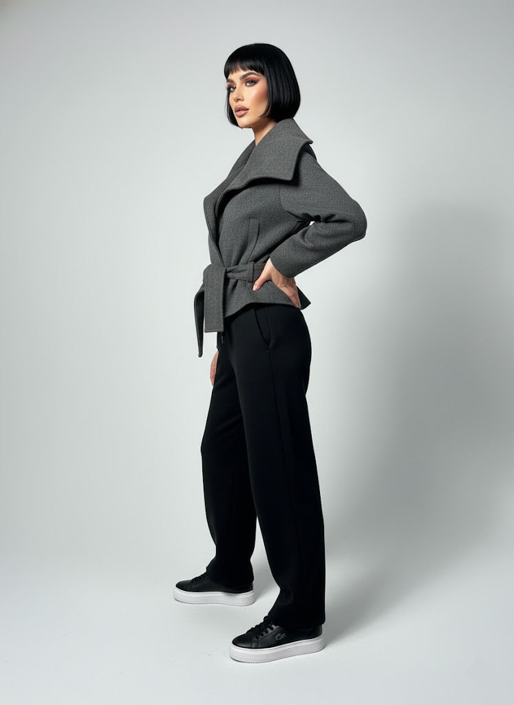 Antrasit Kaşe Kaban