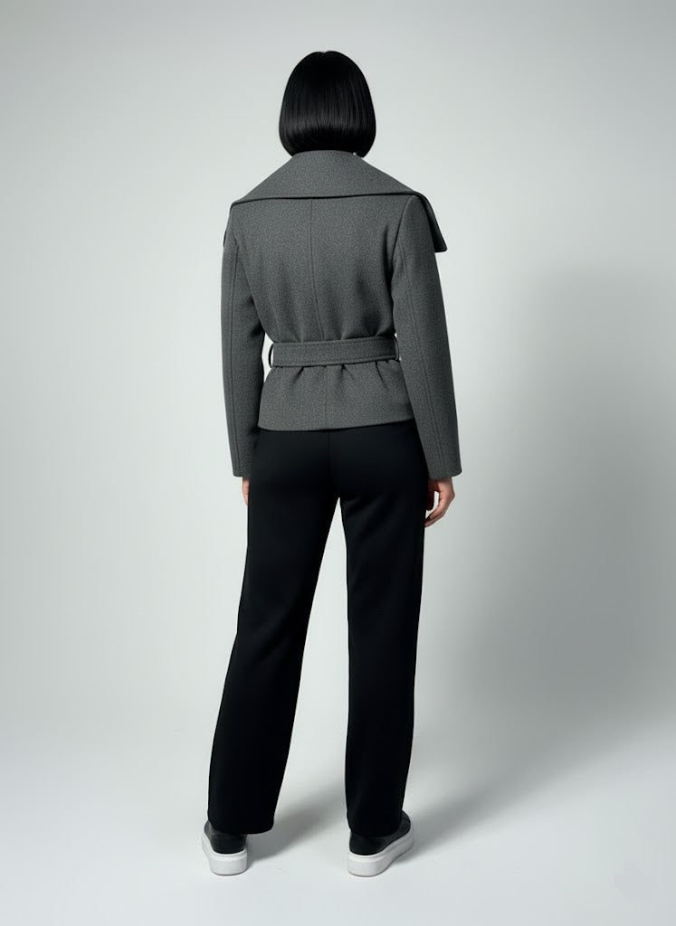 Antrasit Kaşe Kaban