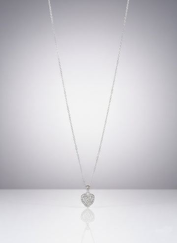 Kalp Figürlü Silver Kolye