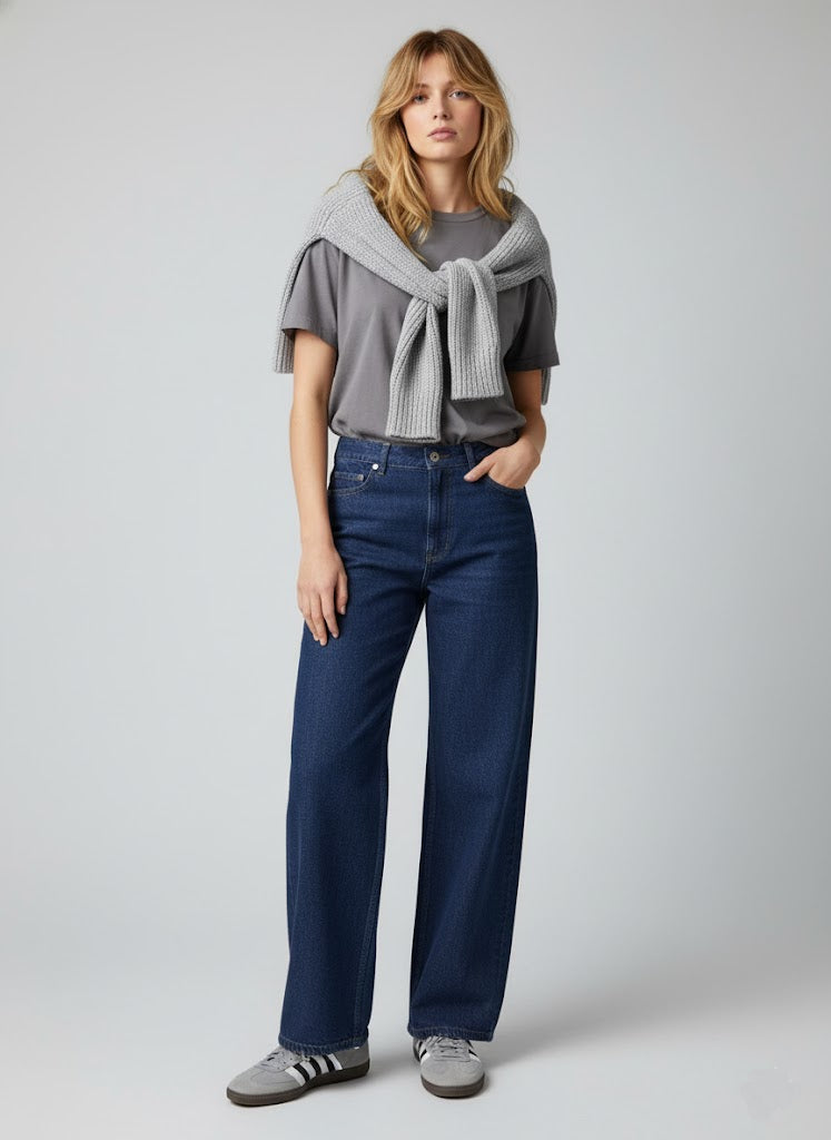 Lacivert Kot Pantolon